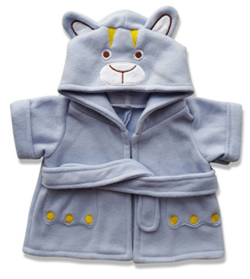 Bear Bathrobe Outfit Fits Most 14" - 18" Build-a-bear, Vermont Teddy Bears, and Make Your Own Stuffed Animals