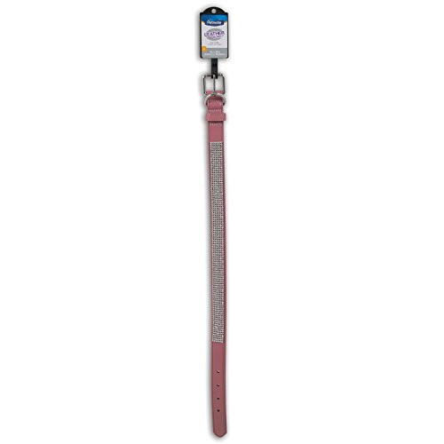 Doskocil Aspen Pet Products Petmate Bling Leather Collar Pink 1  x 22