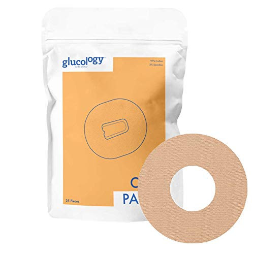 Glucology  Freestyle Libre CGM Patches Beige  25 Pack  Waterproof  Breathable Diabetes Adhesive Patch