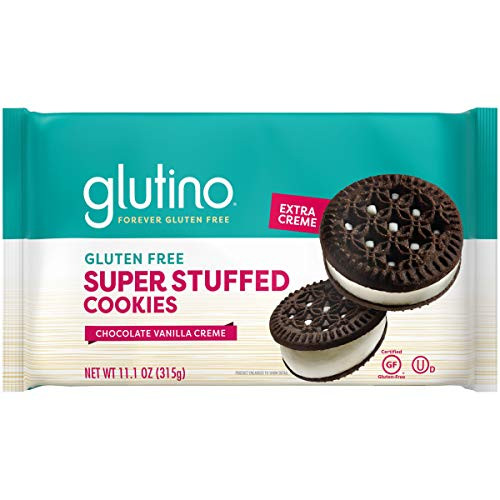 Glutino Super Stuffed Chocolate Vanilla Cream Cookie 11 1 Oz