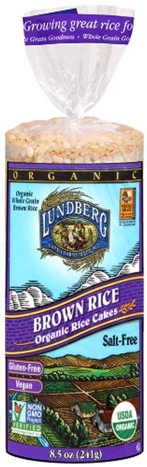 Lundberg Family Farms Rice Cakes Organic Brown Rice No Salt 8 5 Ounce Lundberg Family Farms Rice Cakes Organic Brown Rice No Salt 8 5 Ounce
