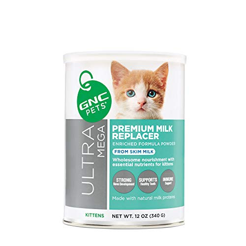 GNC Pets Ultra Mega Premium Milk Replacer Powder Formula for Kittens 12 Ounces  Enriched Formula Powder Made with Natural Milk Proteins FF13808