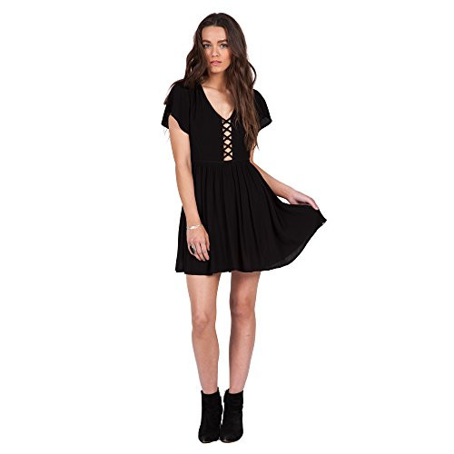 Volcom Juniors Goldn Lantern Dress Black M