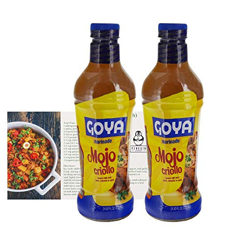 Goya Mojo Criollo Marinade Bundle 2 Pack  The Perfect Marinade for Beef Chicken Pork and More  24 5 Fl Oz Bottles  Comes with a Premium Penguin Recipe Card