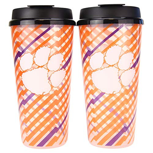 Whirley Drink Works NCAA 32oz Bolt Large Travel Tumbler Cups w/Lids 2Pack Clemson Tigers Whirley Drink Works NCAA 32oz Bolt Large Travel Tumbler Cups w/Lids 2Pack Clemson Tigers