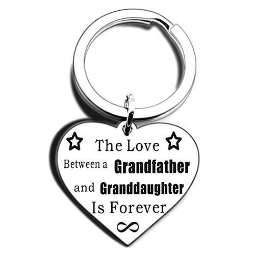 Grandpa Gift Keychain from Granddaughter for Father s Day Birthday for GrandpaThe Love Between A Grandfather and Granddaughter is ForeverChristmas Family Gift for Grandad Men Him Grandpa Gift Keychain from Granddaughter for Father s Day Birthday for GrandpaThe Love Between A Grandfather and Granddaughter is ForeverChristmas Family Gift for Grandad Men Him