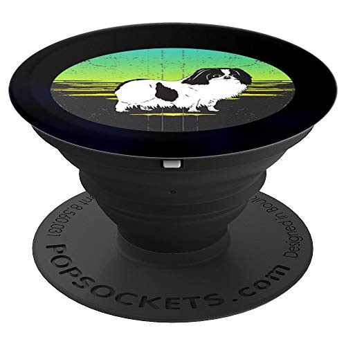 Graphic 365 Dog Breed Japanese Chin Retro Sunset Style PopSockets Grip and Stand for Phones and Tablets