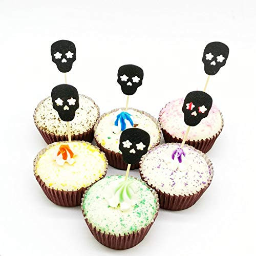 Paity 48Pieces Halloween Cupcake Topper Decoration Cake Halloween Sugar Skull Party Clear Treat Picks Paity 48Pieces Halloween Cupcake Topper Decoration Cake Halloween Sugar Skull Party Clear Treat Picks