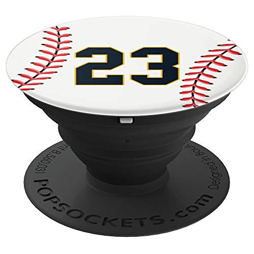 Baseball Number 23 Softball Gift For Baseball Players PopSockets Grip and Stand for Phones and Tablets Baseball Number 23 Softball Gift For Baseball Players PopSockets Grip and Stand for Phones and Tablets