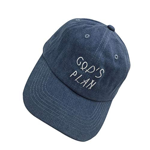 ZHANGLIYUE God s Plan Dad Hat Baseball Cap Embroidered Adjustable Hat Plain Cap Cotton Hat Denim