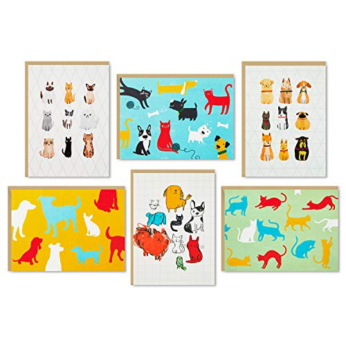 Hallmark Blank Cards Assortment Dogs and Cats 36 Assorted Note Cards with Envelopes