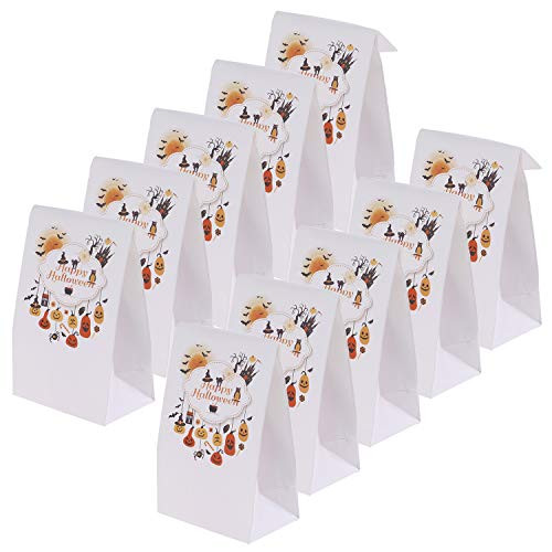 30 Pcs Halloween Candy Bags Goody Bag Trick or Treat Bags Kraft Paper Gift Bags Party Favor Bags