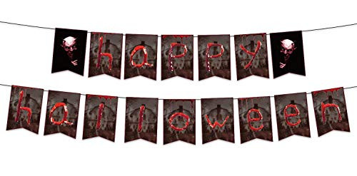 Happy Halloween Banner Halloween Mantel Banner Unique Scary Halloween Banner Indoor Outdoor Halloween Banner Decoration Halloween Decor for Mantle Fireplace Home Office Halloween Party Decorations Supplies Happy Halloween Banner Halloween Mantel Banner Unique Scary Halloween Banner Indoor Outdoor Halloween Banner Decoration Halloween Decor for Mantle Fireplace Home Office Halloween Party Decorations Supplies