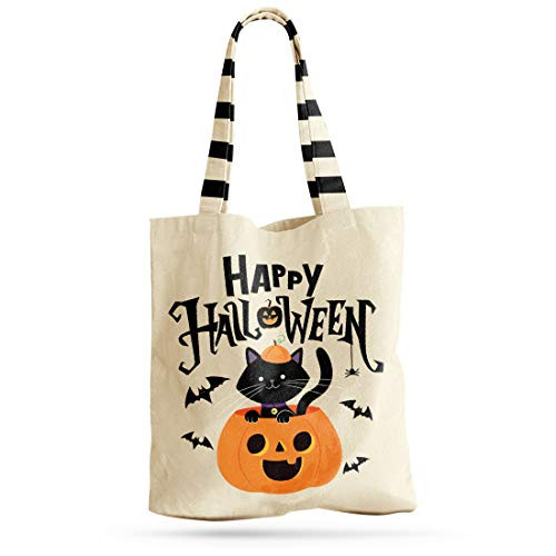 Halloween Trick or Treat Tote Bag Reusable for Candy Gifts Grocery Shopping