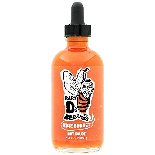 Okie Sunset 4oz  Baby D s Bee Sting Hot Sauce  Small Batch  No Extracts
