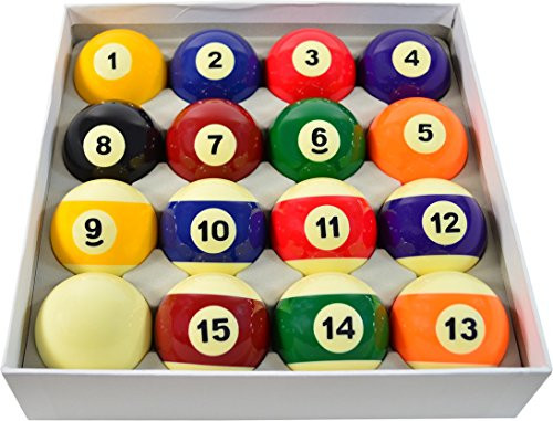 Imperial 2-1/4" Regulation Size Deluxe Billiard Balls, Complete 16 Ball Set