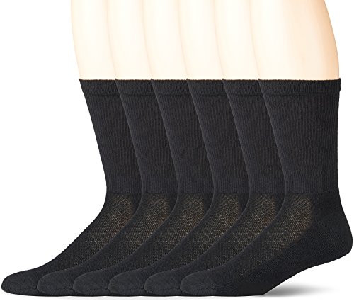 Hanes Ultimate Men s 6Pack XTemp Crew Socks black 1013 Shoe size 612