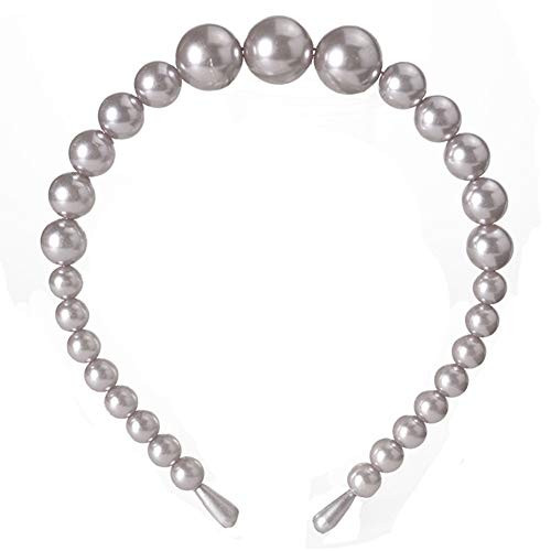 Hanv Pearl Headbands for Women  1pcs Elegant Bling Hair Clip Hairpins Headwear Barrette Styling Tools Accessories for Birthday Valentines Day Gifts Silver