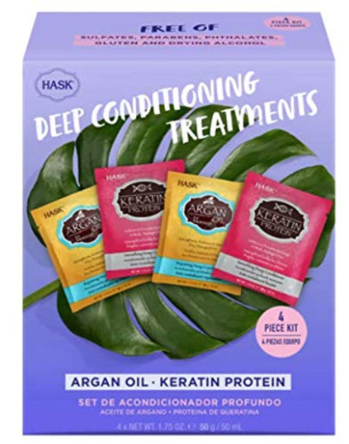 Hask Deep Conditioning Treatments Argan Keratin Protein 4 Pack Set Hask Deep Conditioning Treatments Argan Keratin Protein 4 Pack Set