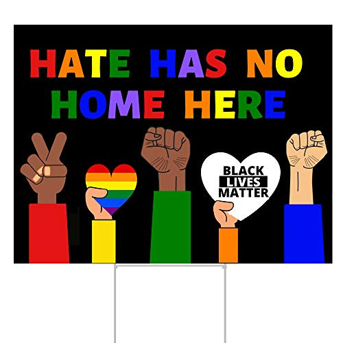 Little FootPrint Hate Has No Home Here Yard Sign with Stakes Little FootPrint Hate Has No Home Here Yard Sign with Stakes