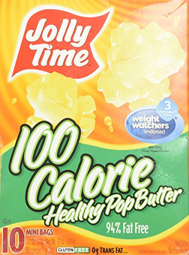 Jolly Time Popcorn 100 Calorie Healthy Pop Butter Mini Bags  10 CT