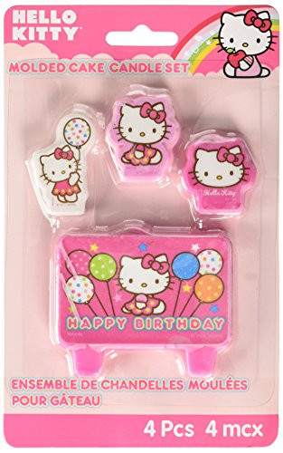 Mini Molded Cake Candles  Hello Kitty Balloon Dreams Collection  Party Accessory  6 Sets