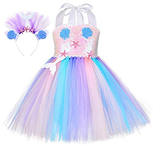 Tutu Dreams Princess Mermaid Dresses for Teen Girls Plus Size Halloween Costumes Birthday Carnival Party Pink 910 Years