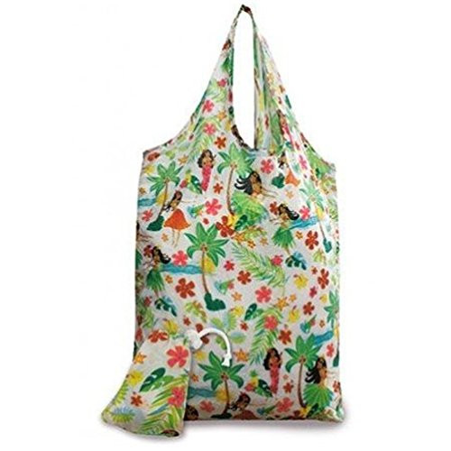 Hawaiian Island Hula Honeys Ecofoldable Reusable Tote Bag