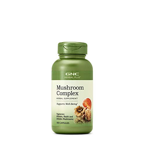 GNC Herbal Plus Mushroom Complex 100 Capsules Supports WellBeing