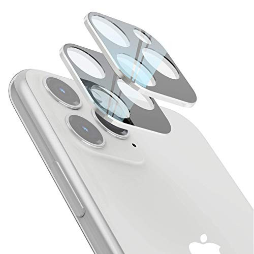 ROITON for iPhone 11 Pro/iPhone 11 Pro Max Camera Lens Protector Ultra Thin High Definition BubbleFree AntiScratch Fingerprint Tempered Glass Camera Lens Protector 2 Pack Silver