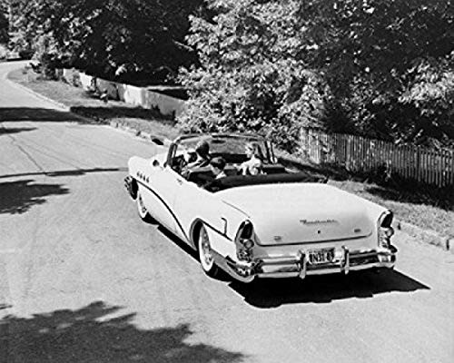 High angle view of a family traveling in a car Poster Print 18 x 24