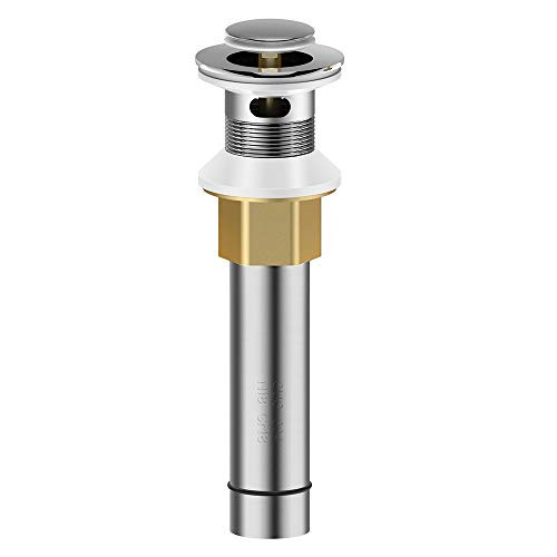 Bathroom Sink Drain Small Pop Up Drain Stopper With Overflow for Bathroom Faucet Vessel Vanity