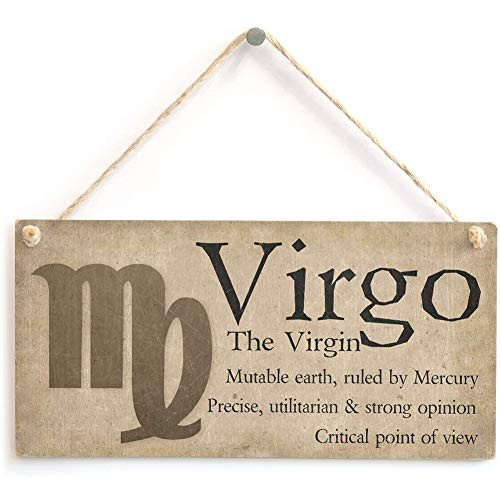 Hty Virgo The Virgin  Beautiful Spiritual Gift Astrology Sign of The Zodiac Plaque 10 x5 ?25x12 5 cm?