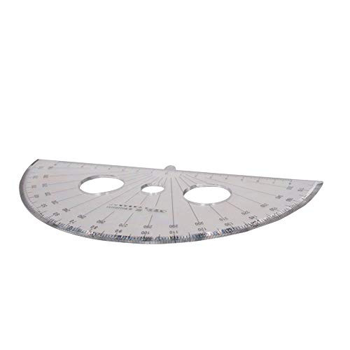 Utoolmart 20cm 180 Degree Protractors Clear Plastic Student Math Protractor Measuring Tool for Angle Measurement Student School Office Supply 1pcs