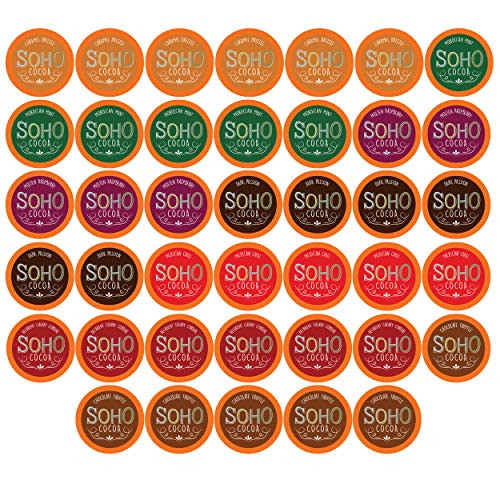 Soho Variety Pack Hot Chocolate Pods for Keurig K-Cup Brewers, 40 Count Soho Variety Pack Hot Chocolate Pods for Keurig K-Cup Brewers, 40 Count