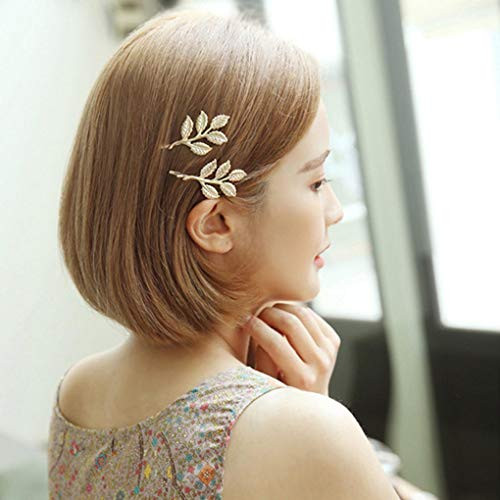 Tgirls Fashion Leaf Shape Hair Clip Leaves Bridal Hair Pin Hair Accessories for Women and Girls 2PCS Tgirls Fashion Leaf Shape Hair Clip Leaves Bridal Hair Pin Hair Accessories for Women and Girls 2PCS