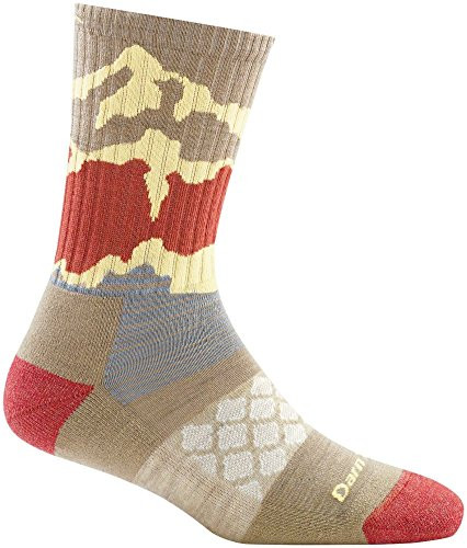 Darn Tough Three Peaks Micro Crew Light Cushion Sock  Women s Oatmeal Large