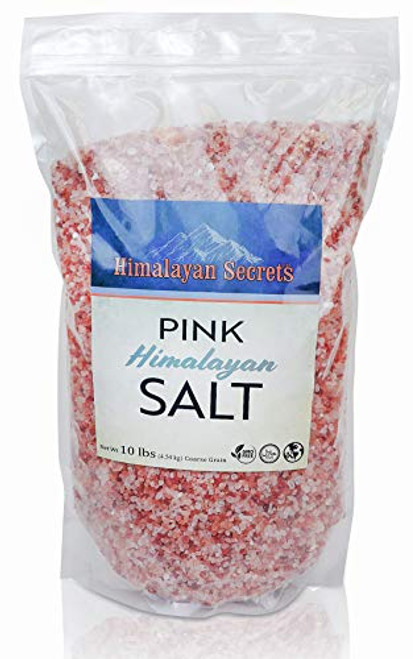 Himalayan Secrets Pink Rock Salt 10LB Coarse Fine Powder Grain Bulk Size 100 Natural Unrefined Coarse 23mm Himalayan Secrets Pink Rock Salt 10LB Coarse Fine Powder Grain Bulk Size 100 Natural Unrefined Coarse 23mm