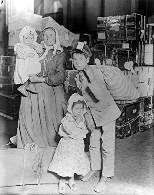 Hine Ellis Island 1905 Nan Immigrant Family At Ellis Island Photograph By Lewis W Hine C1905 Poster Print by 18 x 24 Hine Ellis Island 1905 Nan Immigrant Family At Ellis Island Photograph By Lewis W Hine C1905 Poster Print by 18 x 24