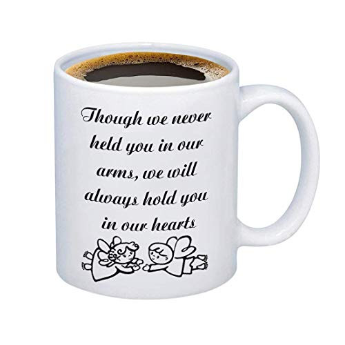 HOLLP Remembrance Coffee Mugs Sympathy Gift Baby Loss Mugs Miscarriage Remembrance Cups Baby Memorial Gift Hold You in My Heart for Loss of a Loved One Coffee Mug