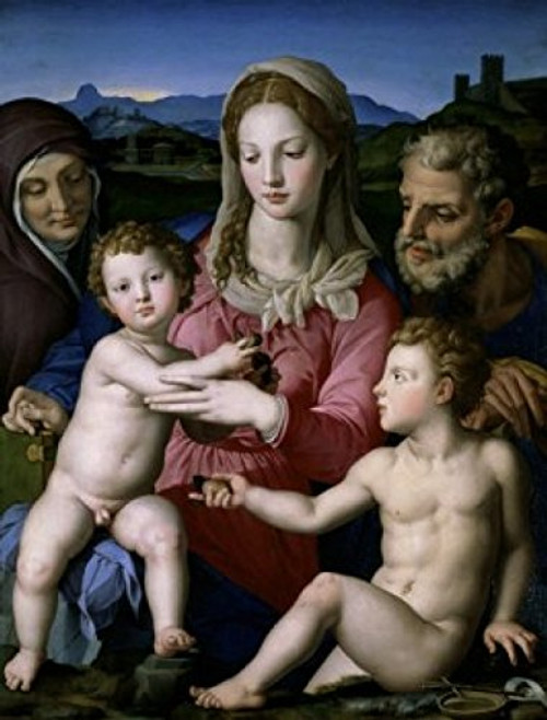Holy Family with Saint Anne and John the Baptist as a Child Agnolo Bronzino 15031572Italian Musee du Louvre Paris Poster Print 18 x 24 Holy Family with Saint Anne and John the Baptist as a Child Agnolo Bronzino 15031572Italian Musee du Louvre Paris Poster Print 18 x 24
