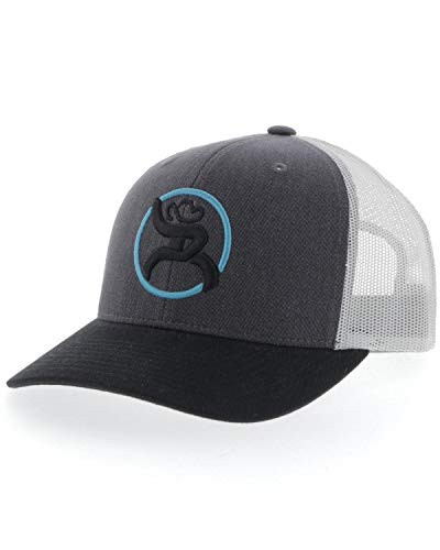 HOOEY Men s Grey and White Roughy Strap Mesh Ball Cap Grey One Size