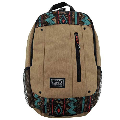 HOOey Rockstar Brown with Aztec Print Accents Backpack