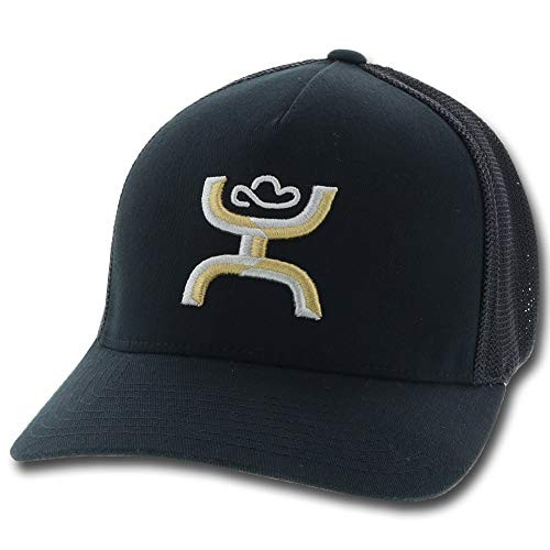 HOOey Coach Black Flexfit Fitted Hat L/XL