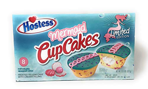 Hostess Limited Edition Mermaid Cupcakes 8 Individually wrapped cakes 13 1 oz