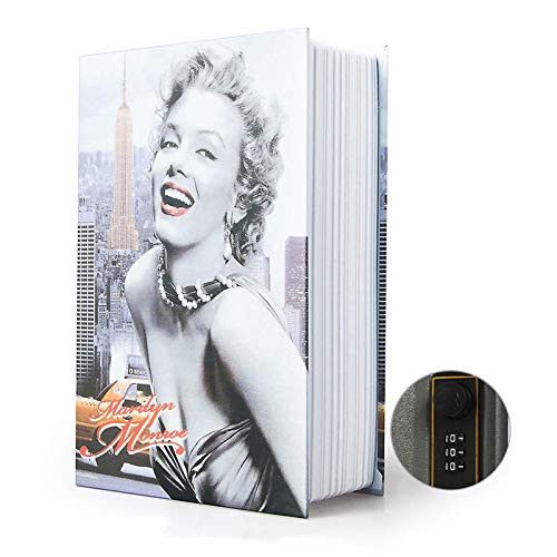 Diversion Book Safe Storage Box Dictionary Secret Safe Can with Security Combination Lock/Key Diversion Book Hidden Safe Marilyn MonroeCombination