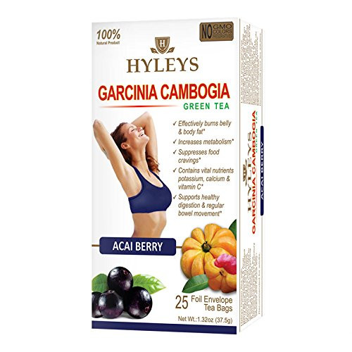 Hyleys 2 PACK 100 Natural Tea Bags  Detox Slim Sleep Tea Set  50 Foil Envelope Tea Bags Garcinia Cambogia Acai