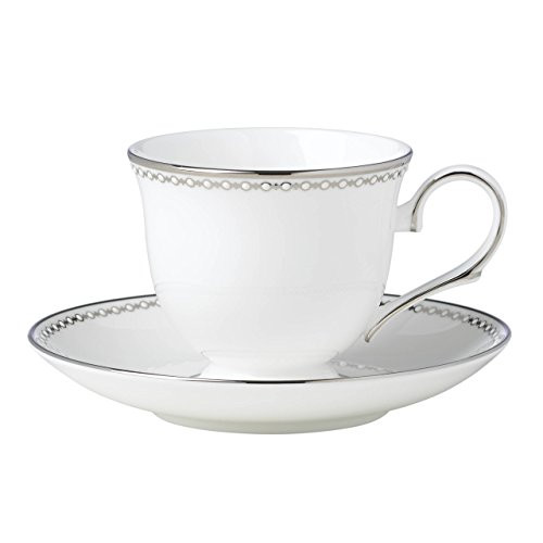 Lenox Pearl Platinum Cup and Saucer 1 0 LB White