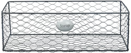 Cheung's FP-3392 Set of 3 Rectangular Lined Wire Storage with Lid, Gray, Brown, White