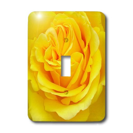 3dRose LLC lsp_21383_1 Rose Yellow Single Toggle Switch